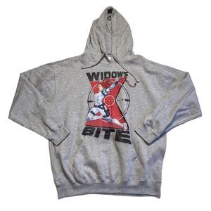 Marvel Black Widow Widow’s Bite Hoodie Gray Grey Sz XL